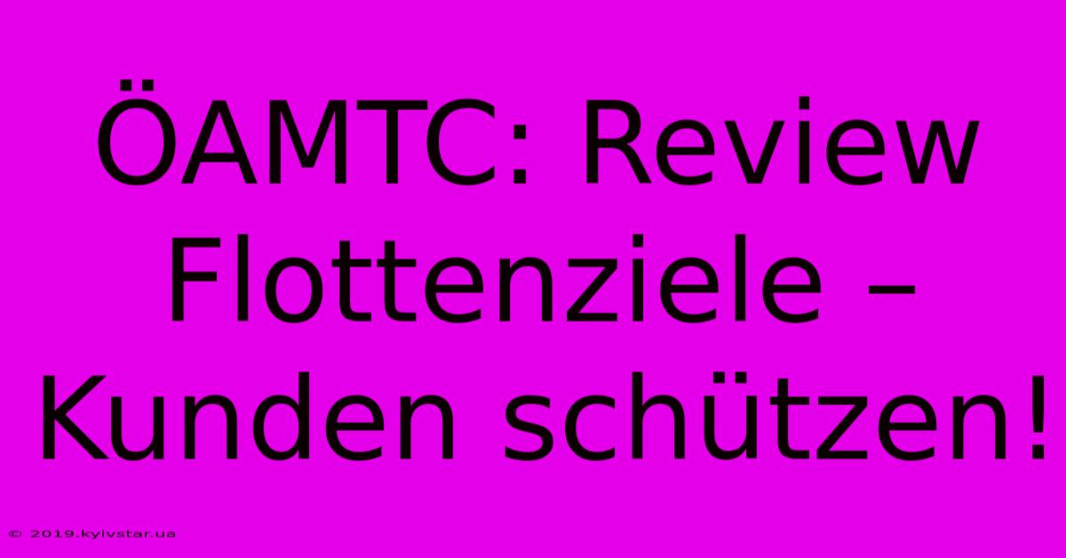 ÖAMTC: Review Flottenziele – Kunden Schützen!