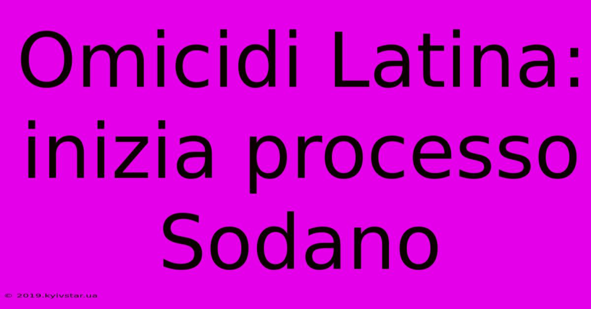 Omicidi Latina: Inizia Processo Sodano