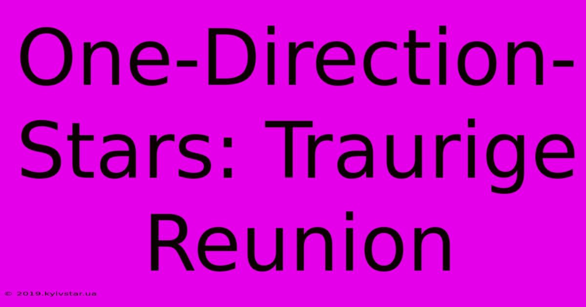 One-Direction-Stars: Traurige Reunion