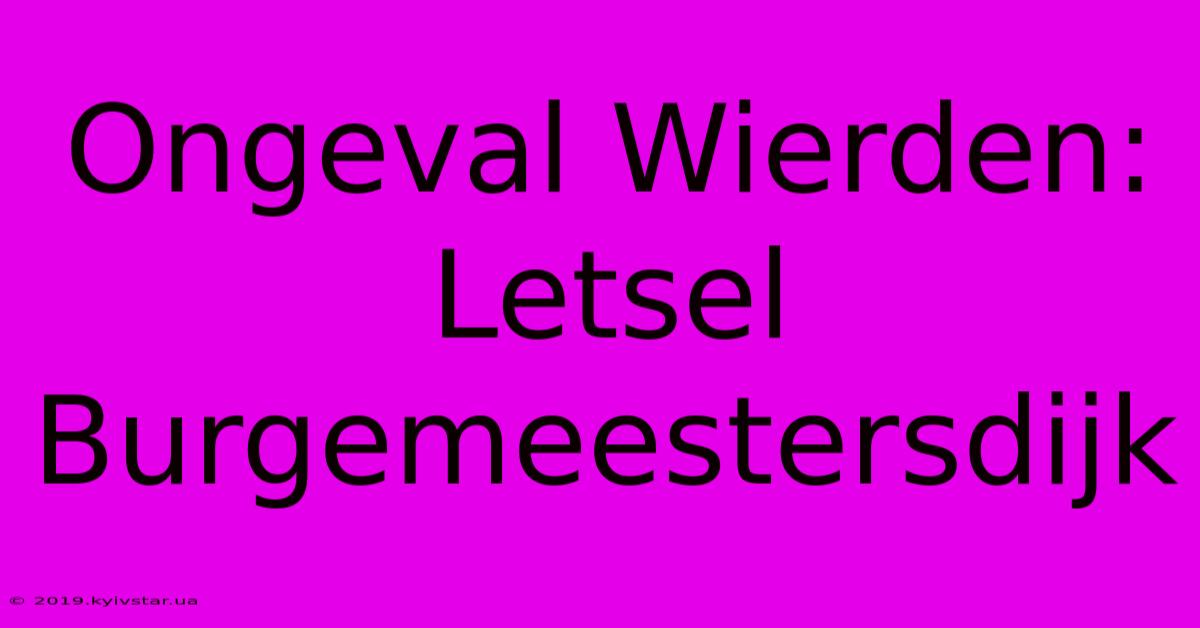 Ongeval Wierden: Letsel Burgemeestersdijk