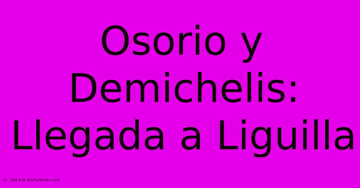 Osorio Y Demichelis: Llegada A Liguilla