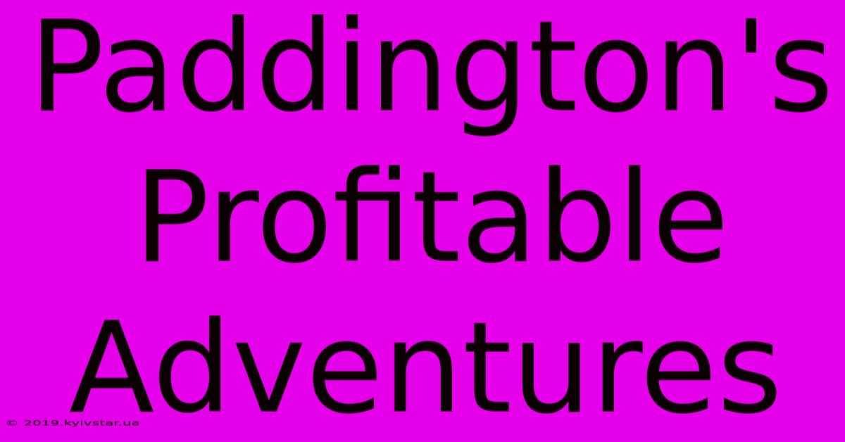 Paddington's Profitable Adventures