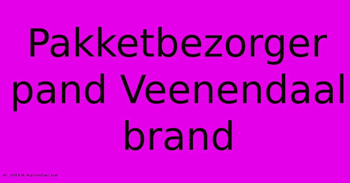 Pakketbezorger Pand Veenendaal Brand