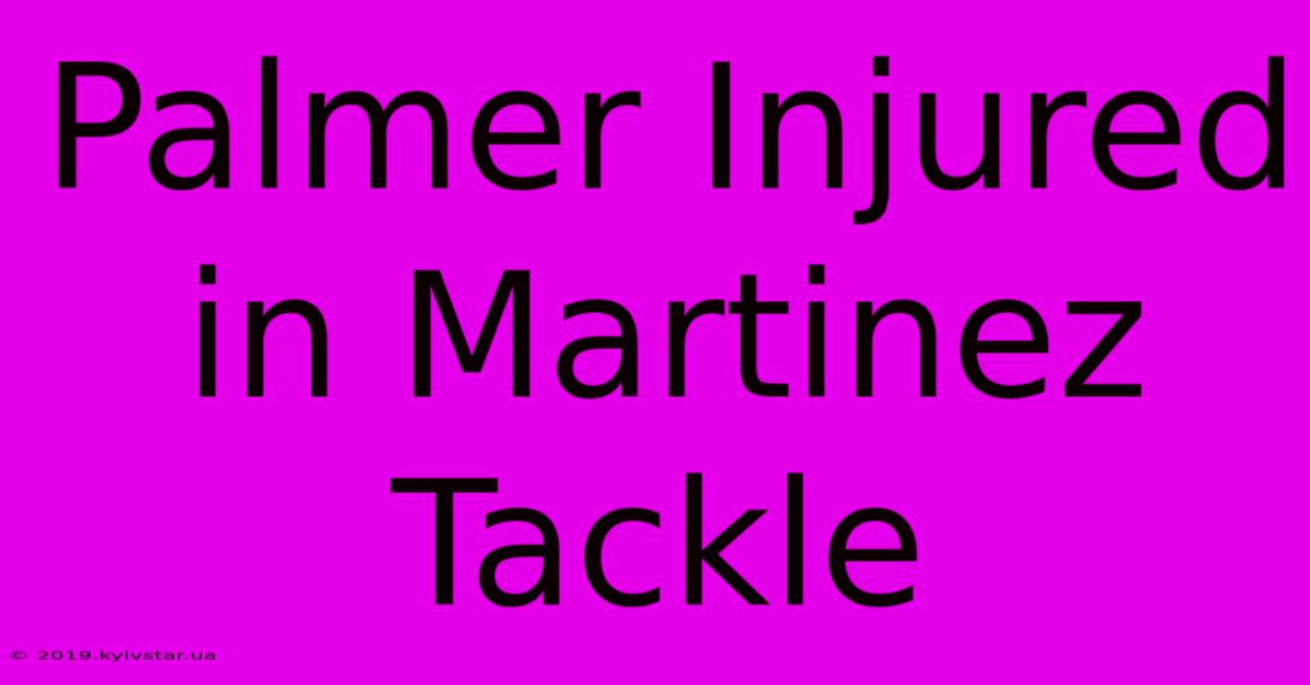 Palmer Injured In Martinez Tackle