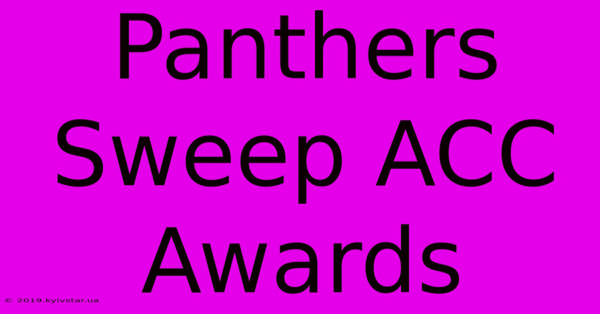 Panthers Sweep ACC Awards