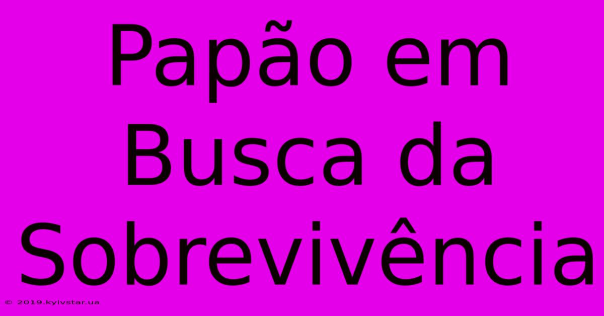 Papão Em Busca Da Sobrevivência 