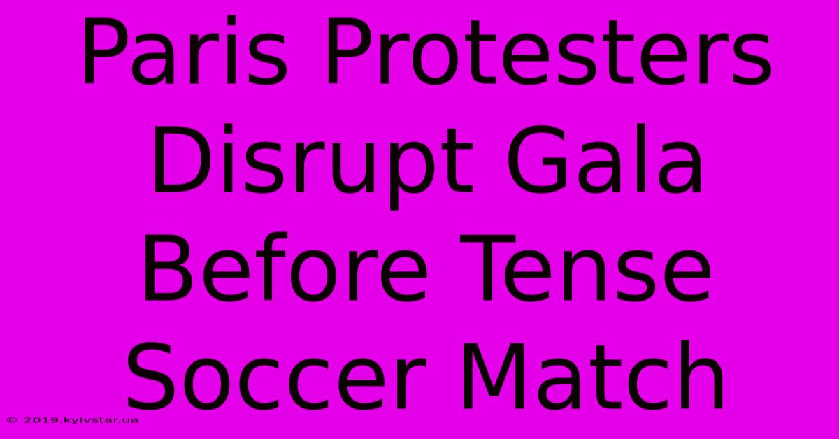 Paris Protesters Disrupt Gala Before Tense Soccer Match