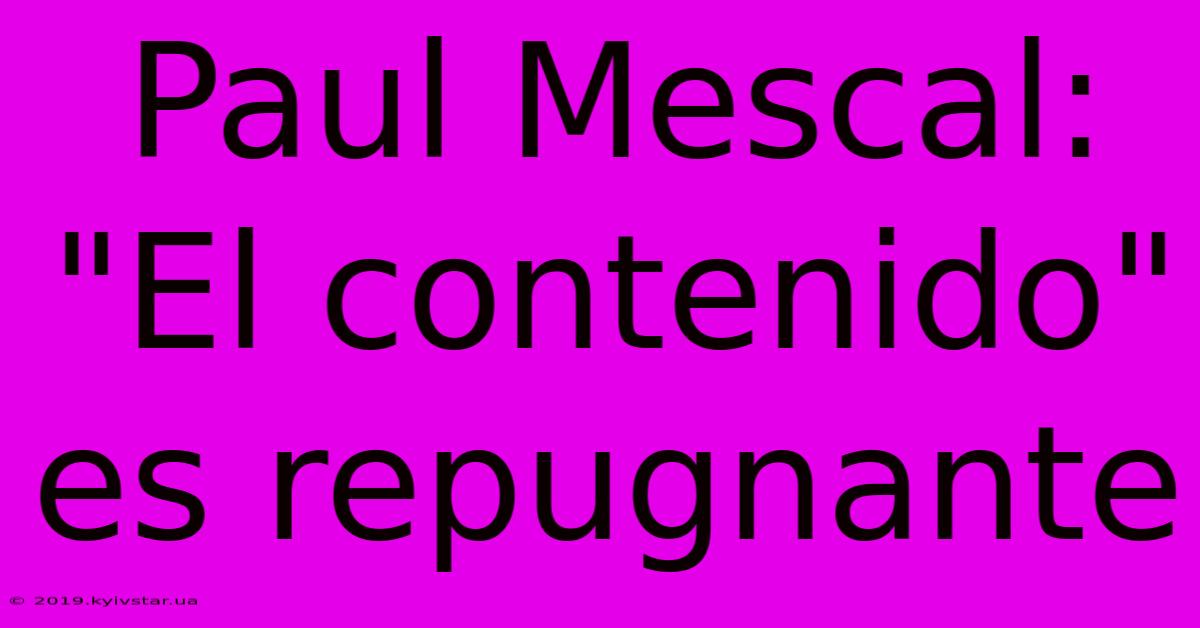 Paul Mescal: 