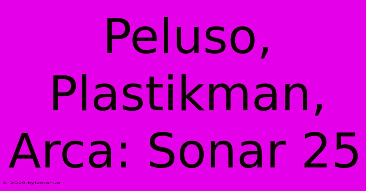 Peluso, Plastikman, Arca: Sonar 25