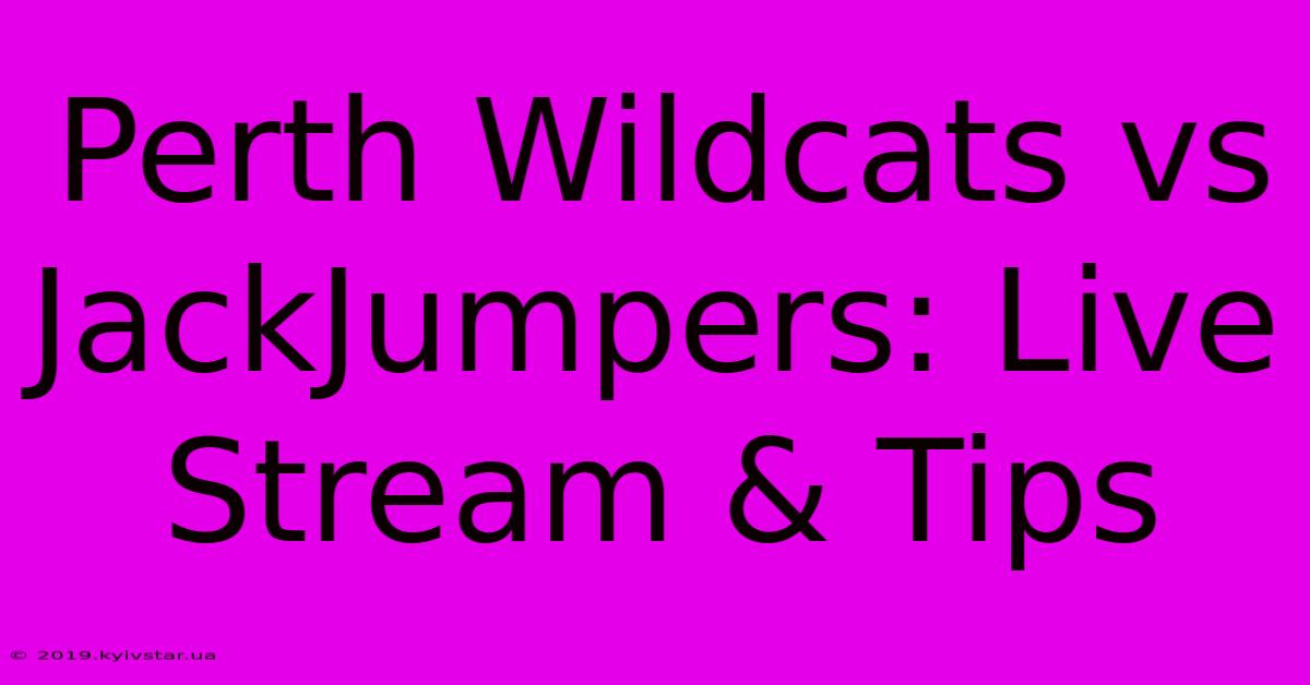 Perth Wildcats Vs JackJumpers: Live Stream & Tips