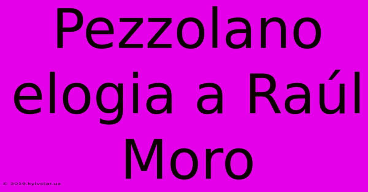 Pezzolano Elogia A Raúl Moro