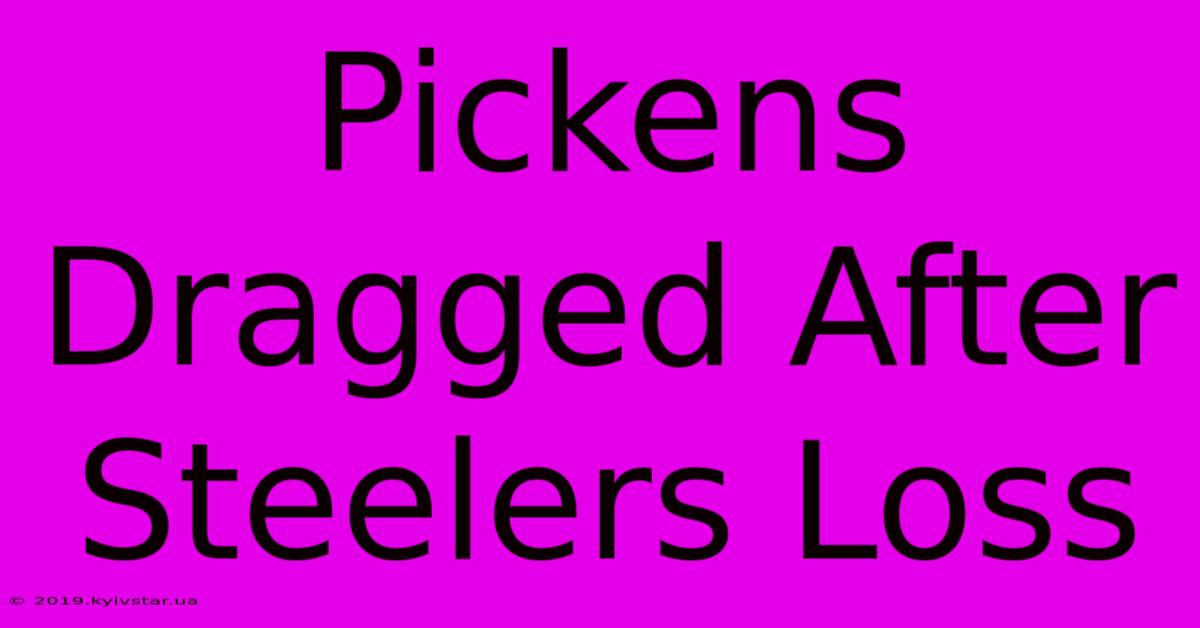 Pickens Dragged After Steelers Loss