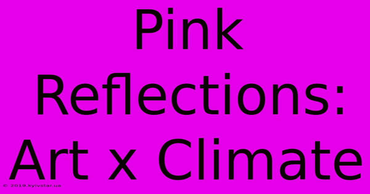 Pink Reflections: Art X Climate