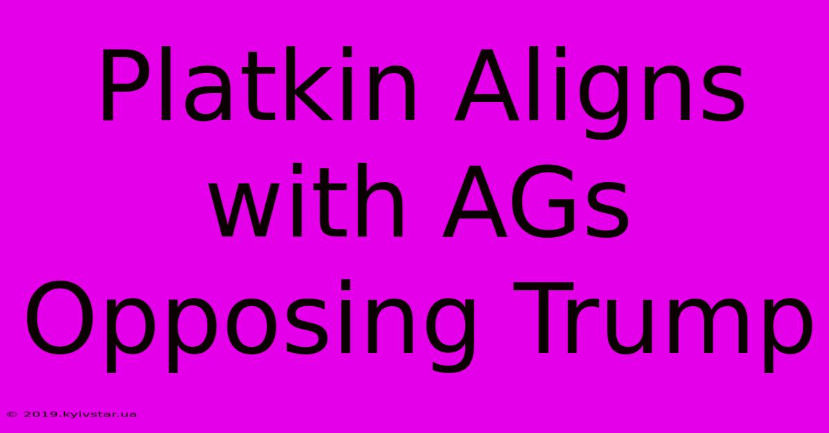 Platkin Aligns With AGs Opposing Trump