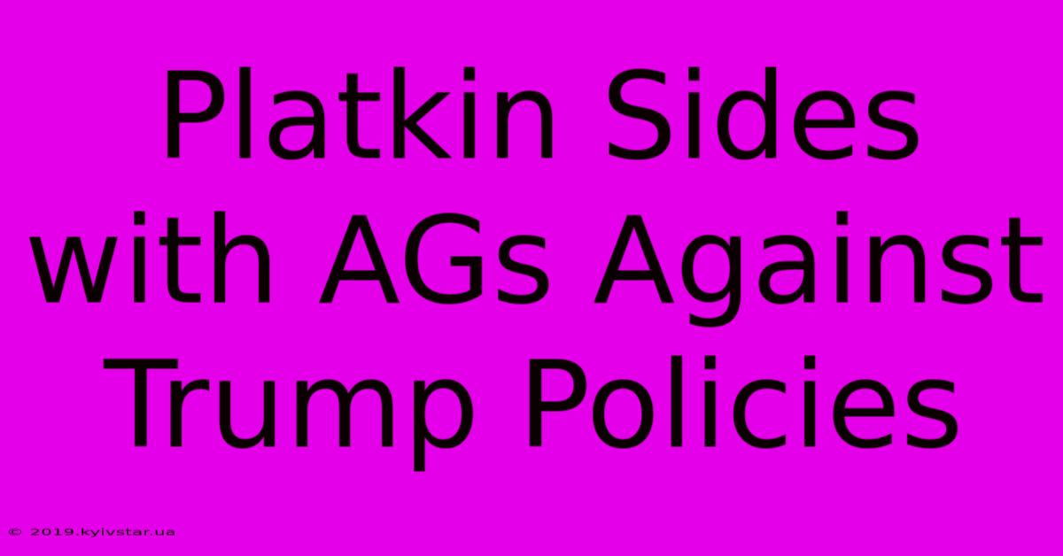 Platkin Sides With AGs Against Trump Policies