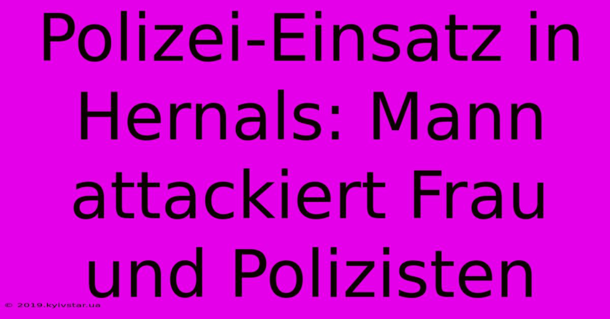 Polizei-Einsatz In Hernals: Mann Attackiert Frau Und Polizisten