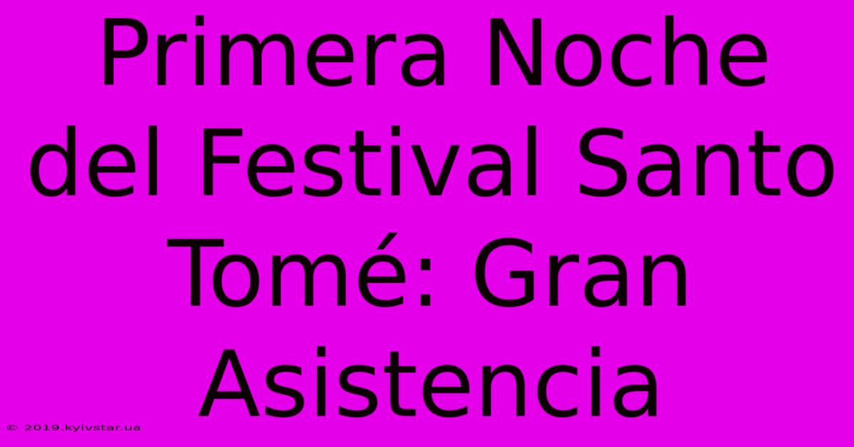 Primera Noche Del Festival Santo Tomé: Gran Asistencia