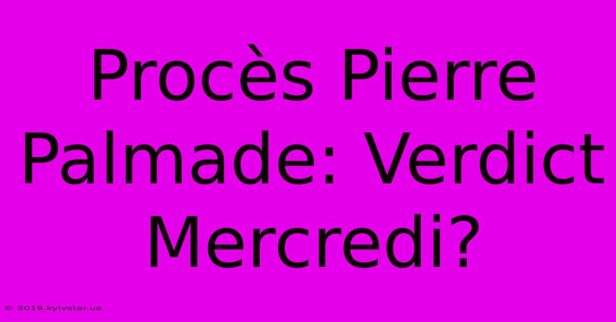 Procès Pierre Palmade: Verdict Mercredi?