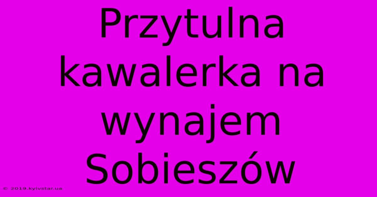 Przytulna Kawalerka Na Wynajem Sobieszów