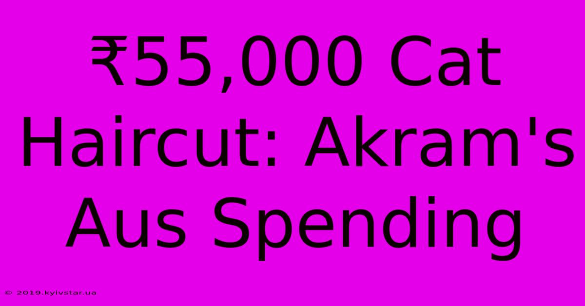 ₹55,000 Cat Haircut: Akram's Aus Spending