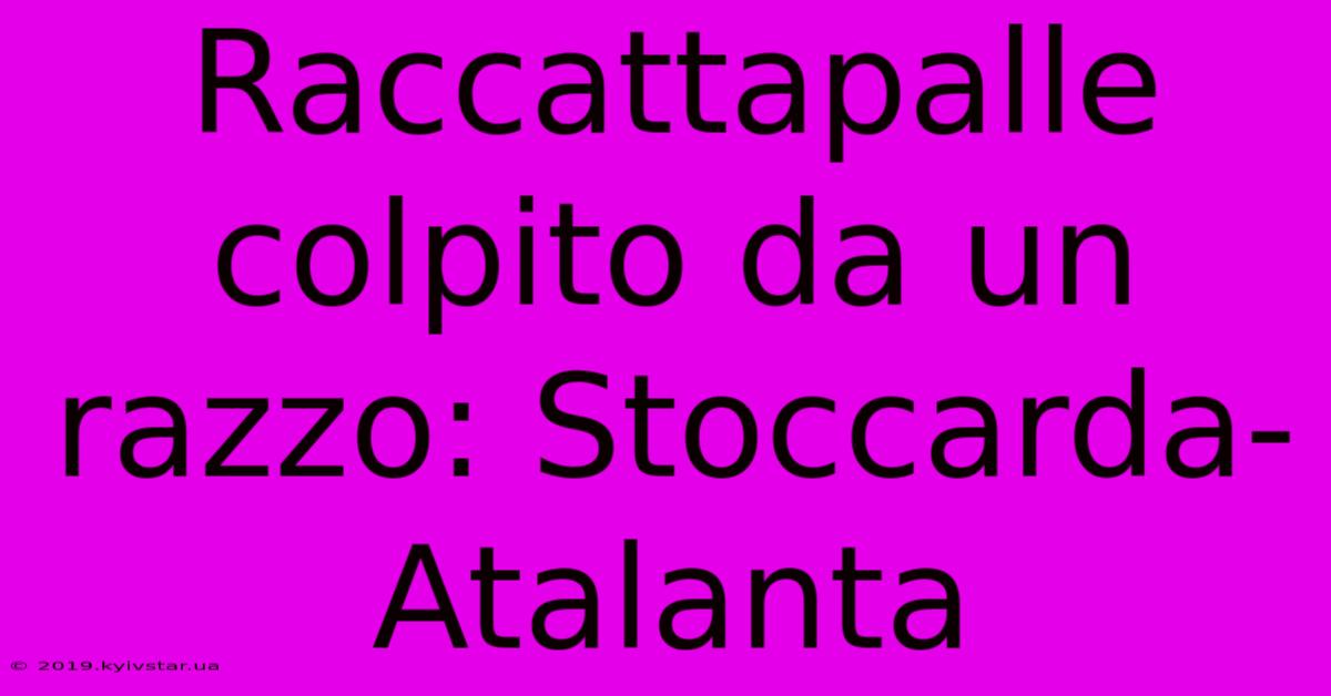 Raccattapalle Colpito Da Un Razzo: Stoccarda-Atalanta