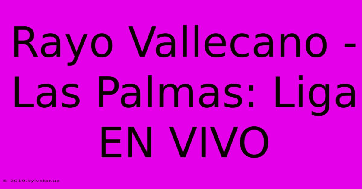 Rayo Vallecano - Las Palmas: Liga EN VIVO