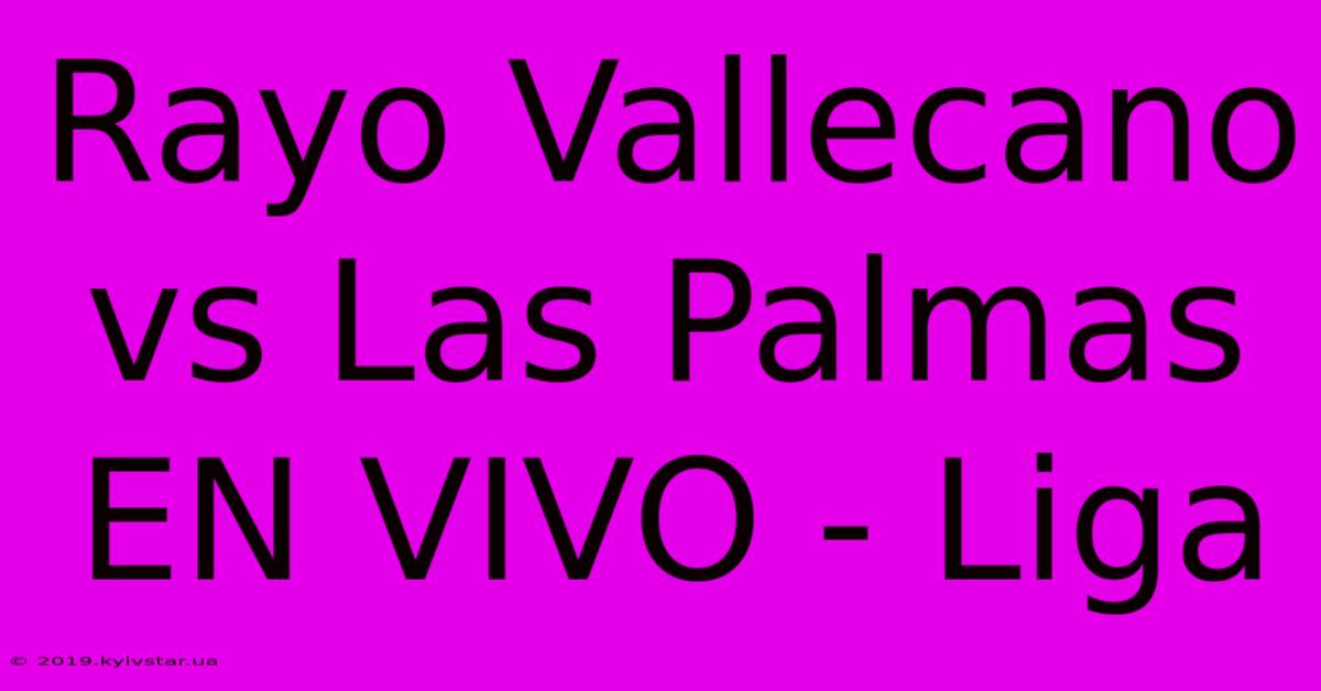 Rayo Vallecano Vs Las Palmas EN VIVO - Liga