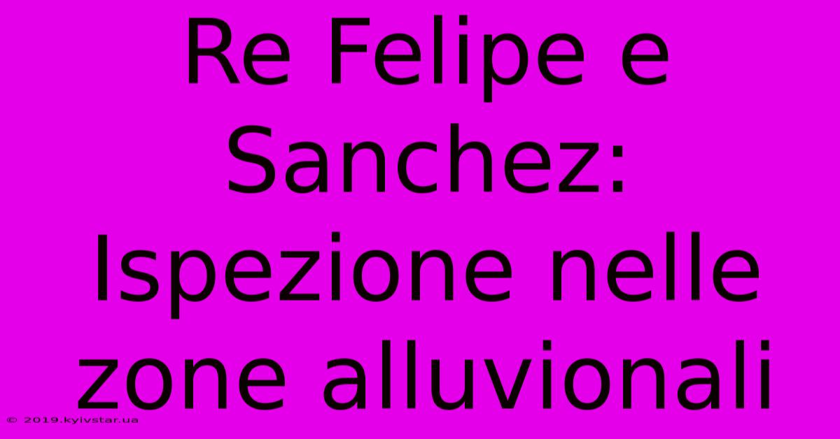 Re Felipe E Sanchez: Ispezione Nelle Zone Alluvionali 