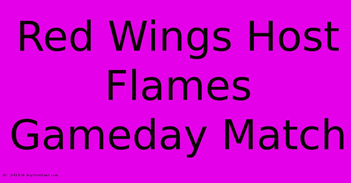 Red Wings Host Flames Gameday Match