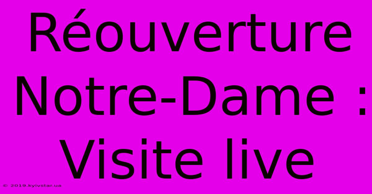 Réouverture Notre-Dame : Visite Live