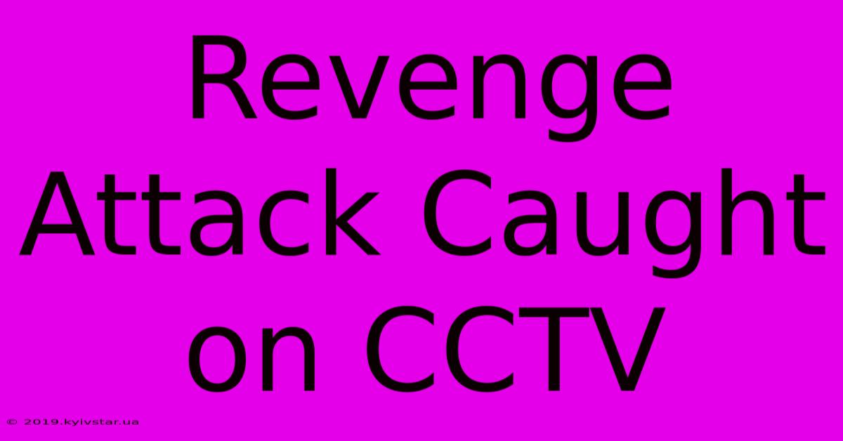 Revenge Attack Caught On CCTV 