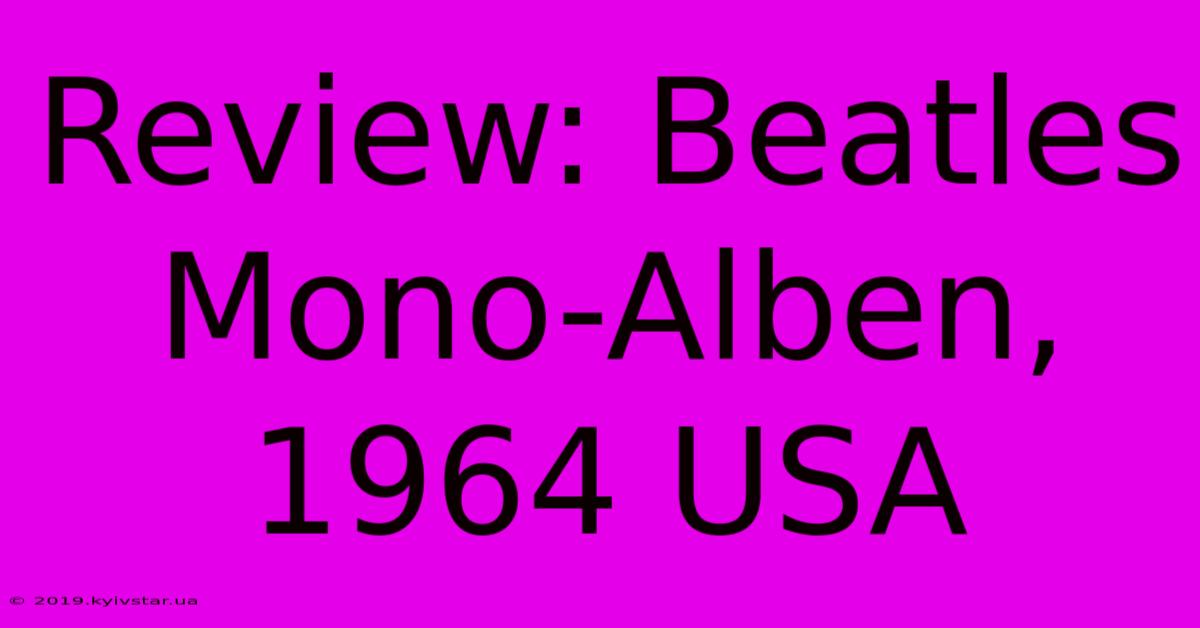 Review: Beatles Mono-Alben, 1964 USA