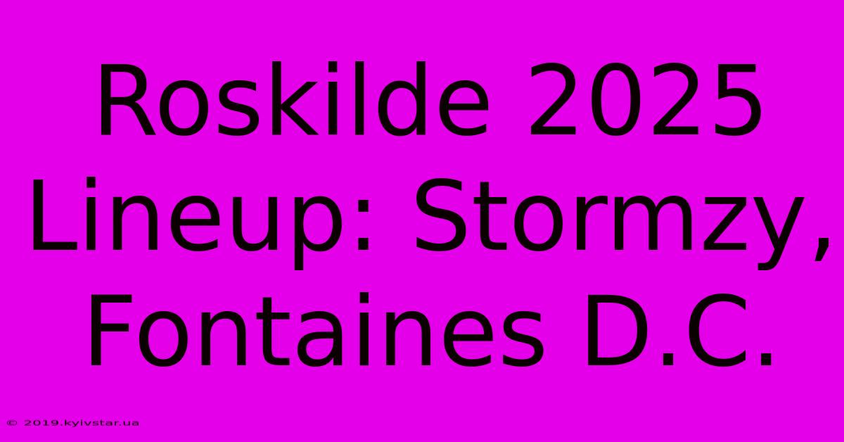 Roskilde 2025 Lineup: Stormzy, Fontaines D.C.