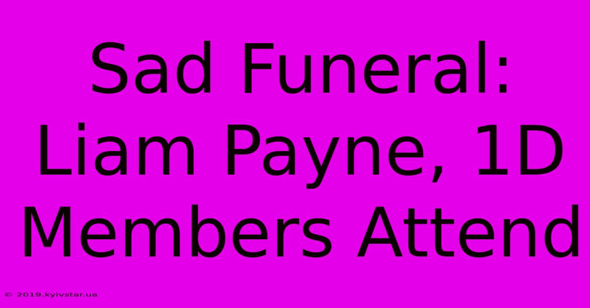 Sad Funeral: Liam Payne, 1D Members Attend