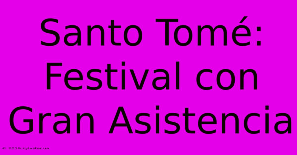 Santo Tomé: Festival Con Gran Asistencia