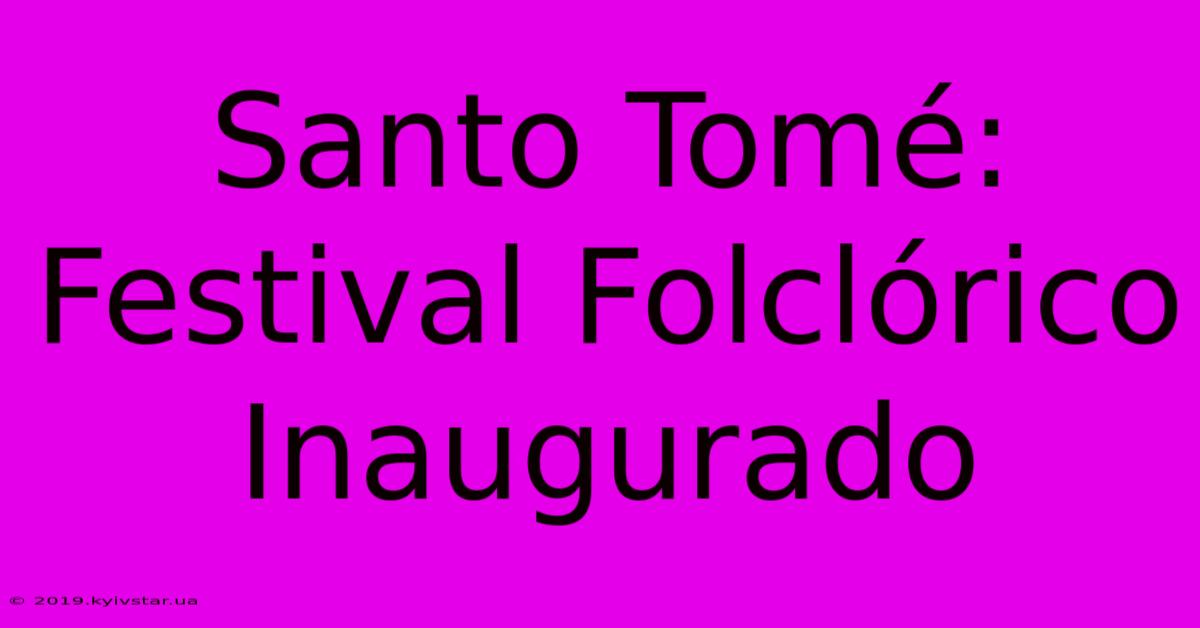 Santo Tomé: Festival Folclórico Inaugurado