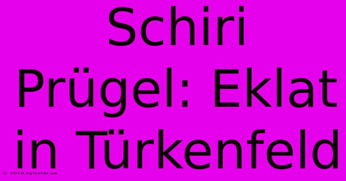 Schiri Prügel: Eklat In Türkenfeld