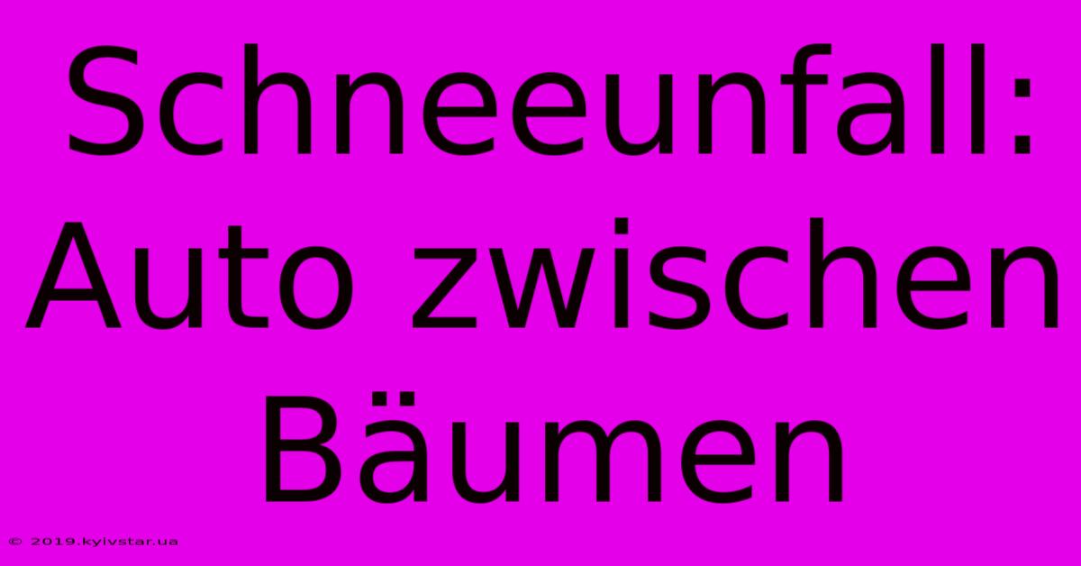 Schneeunfall: Auto Zwischen Bäumen