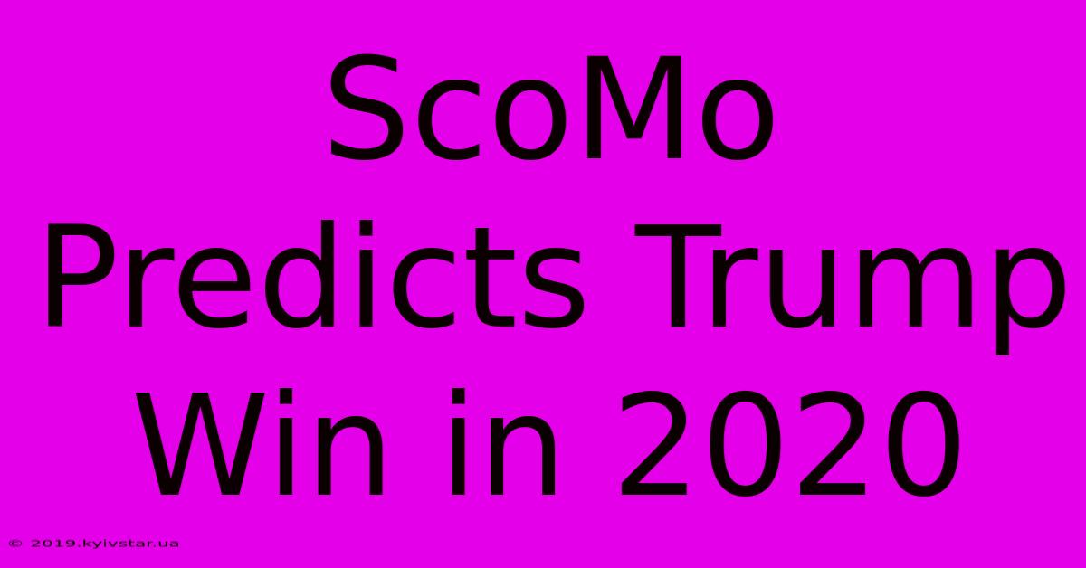 ScoMo Predicts Trump Win In 2020