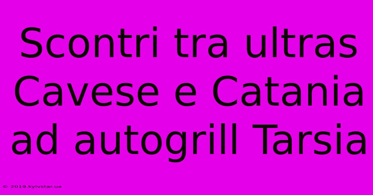 Scontri Tra Ultras Cavese E Catania Ad Autogrill Tarsia