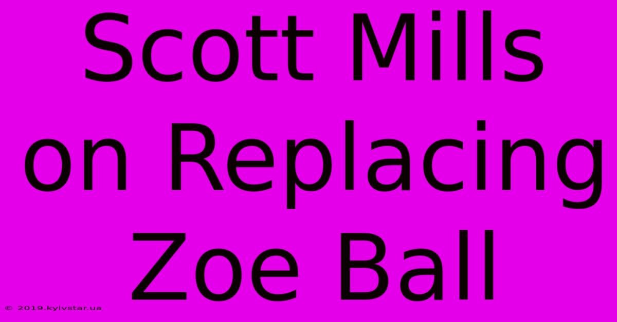 Scott Mills On Replacing Zoe Ball