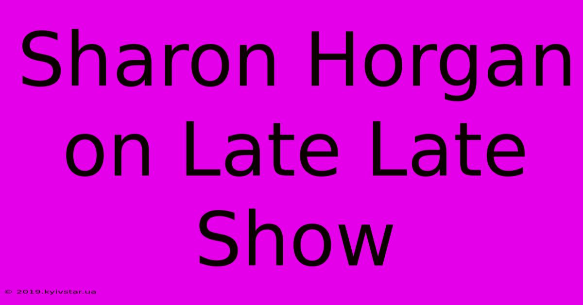 Sharon Horgan On Late Late Show