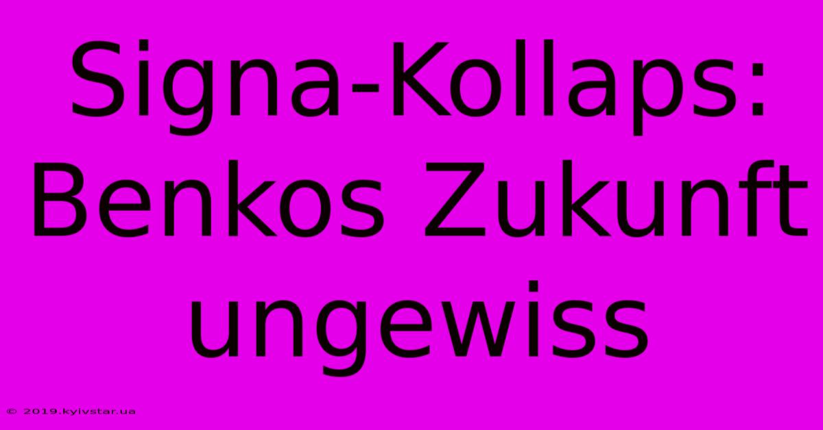 Signa-Kollaps: Benkos Zukunft Ungewiss