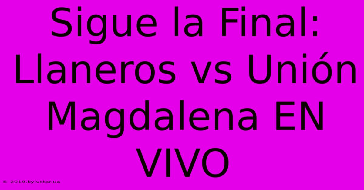 Sigue La Final: Llaneros Vs Unión Magdalena EN VIVO