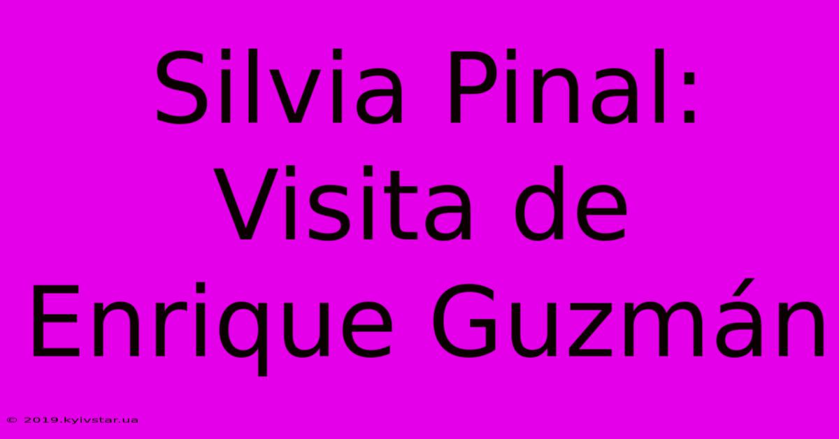 Silvia Pinal: Visita De Enrique Guzmán