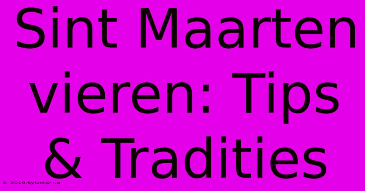 Sint Maarten Vieren: Tips & Tradities