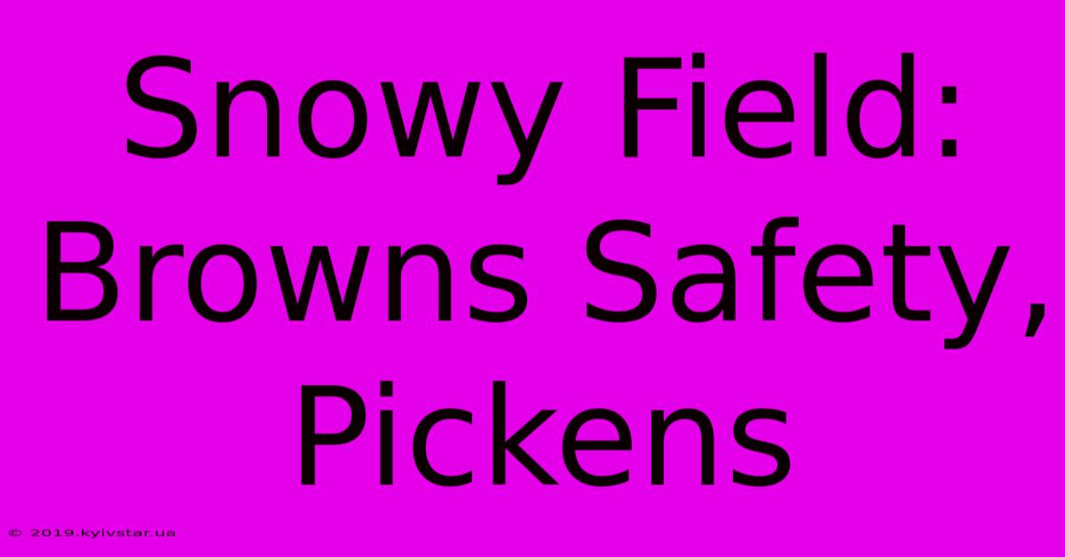 Snowy Field: Browns Safety, Pickens