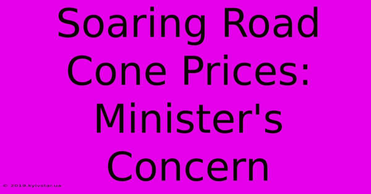 Soaring Road Cone Prices: Minister's Concern