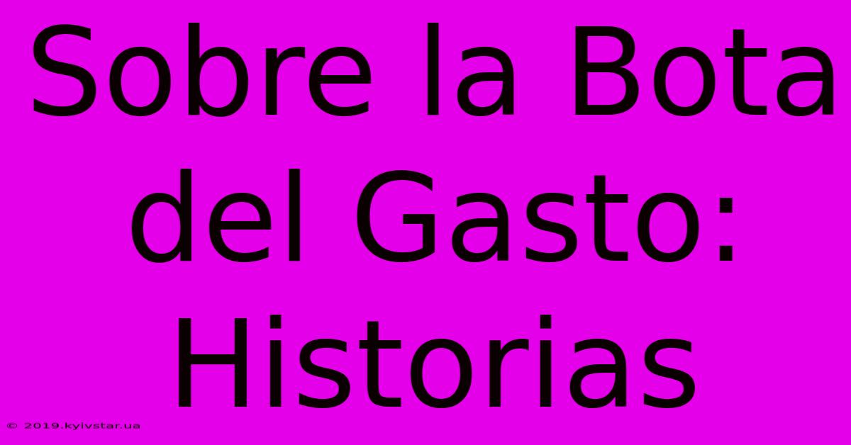 Sobre La Bota Del Gasto: Historias