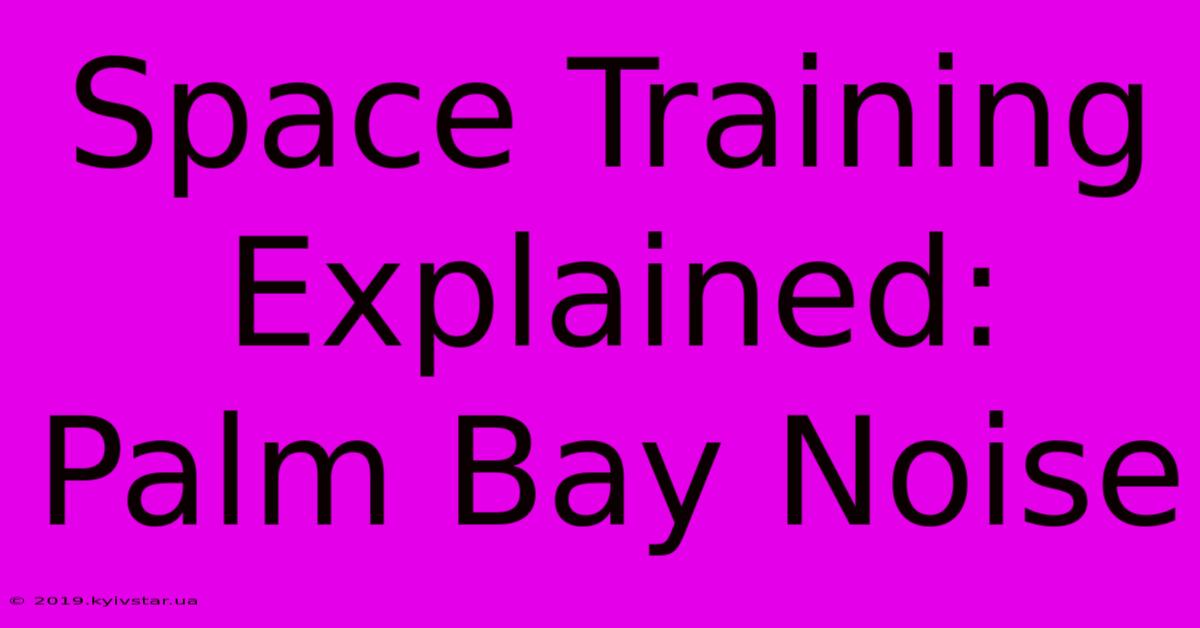 Space Training Explained: Palm Bay Noise